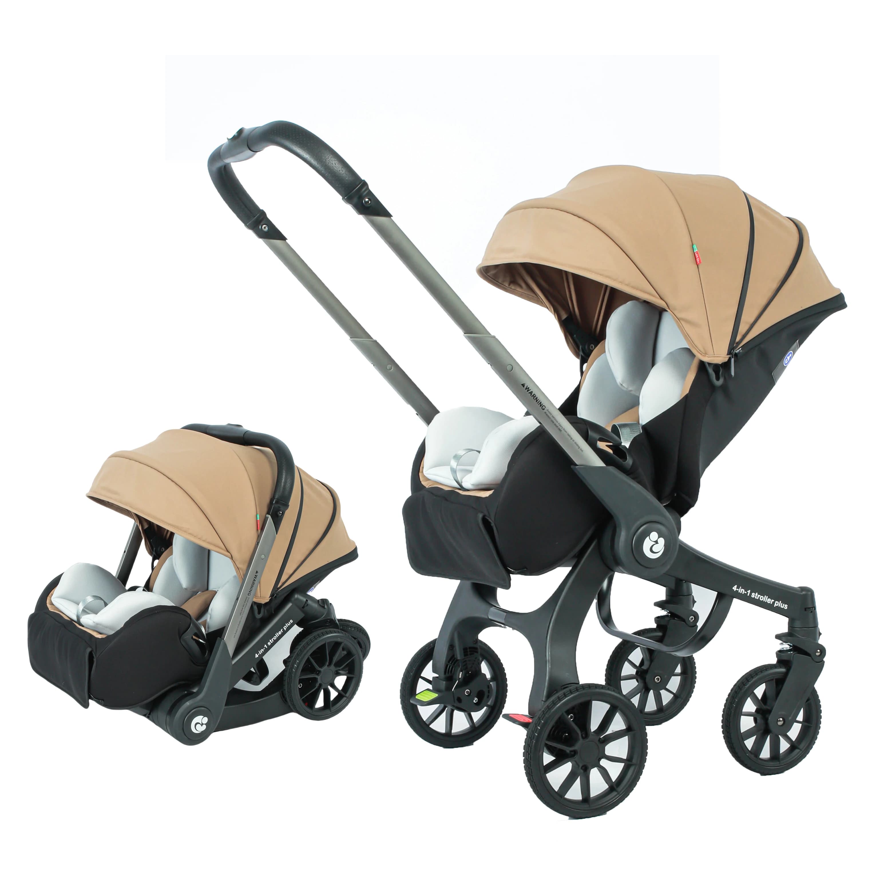 EU auf Lager 4In1 Kinderwagen, multifunktionaler Kinderwagen faltbar mit Autositz Babyautowagen tragbarer Kinderwagen 3in1