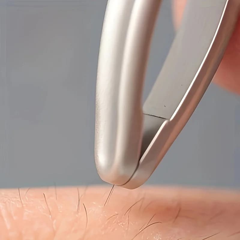 Premium-Pinzette mit rundem Kopf für Augenbrauen und Gesichtshaarentfernung, nahtlose Clips, kurzes Haar, Präzisions-Bartclip