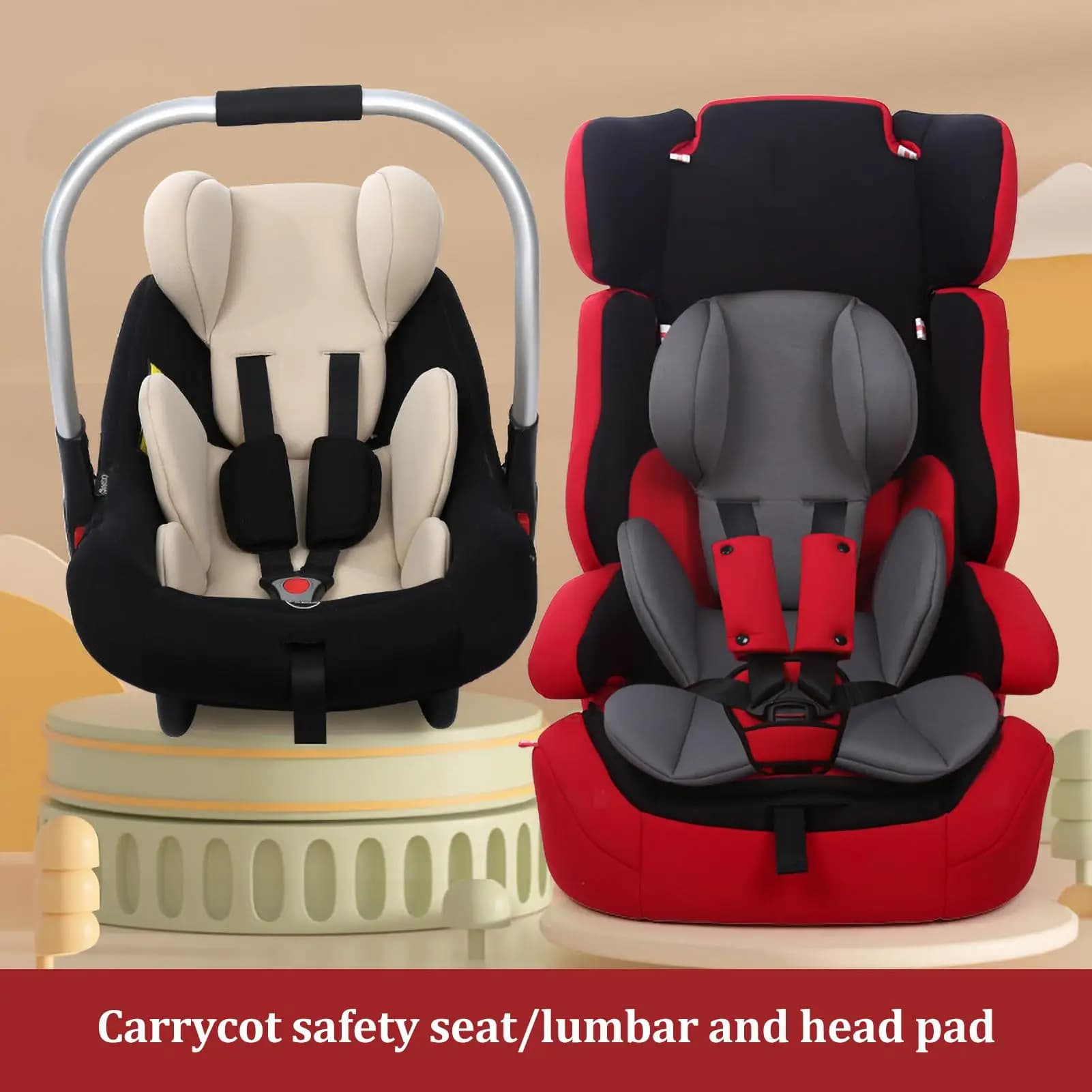 Neugeborene Autositz Kopfstütze Weiche Kinderwagen Kissen Pads Kopf Hals Sitz Einsatz Pad Extra Weiche Auto Sitz Einsatz Kissen Pad