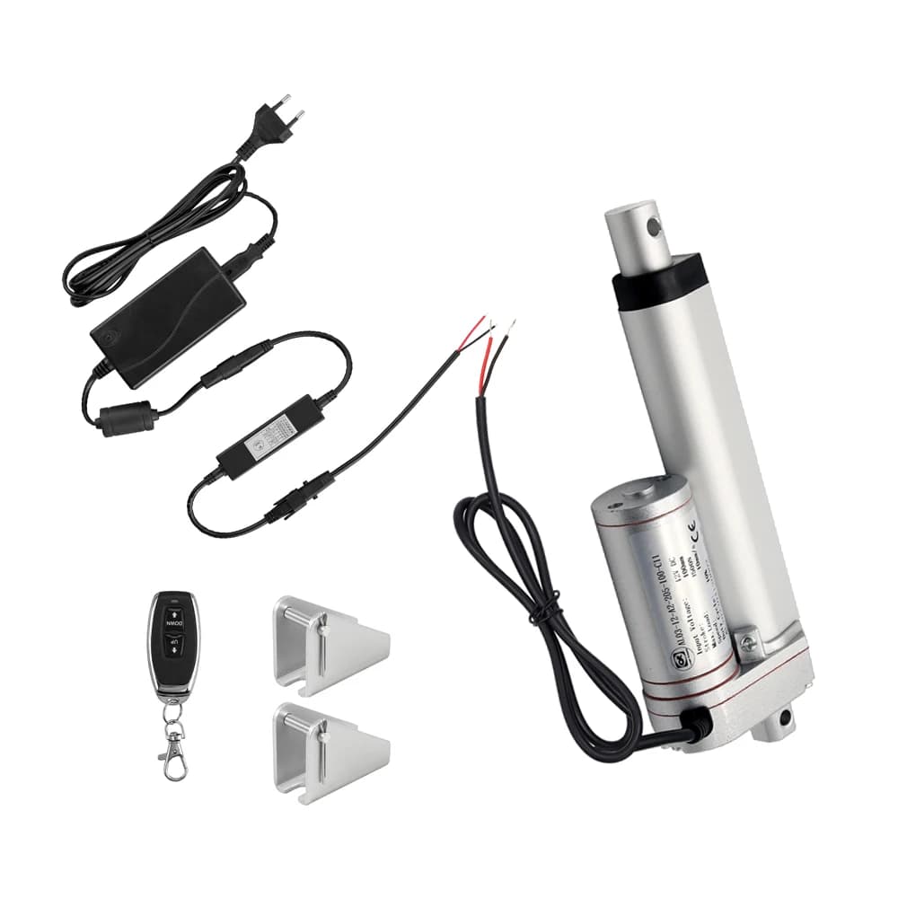 DC12V Linearantriebsmotor mit Netzteil, Fernbedienung und Halterung, 750N 1000N 1500N 3000N Aktuator-Antriebsmotor