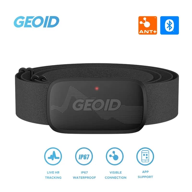 GEOID HS500 Herzfrequenzmesser Fitnessgeräte Ant Bluetooth Herzfrequenzsensor mit Brustgurt Tracking LED-Licht