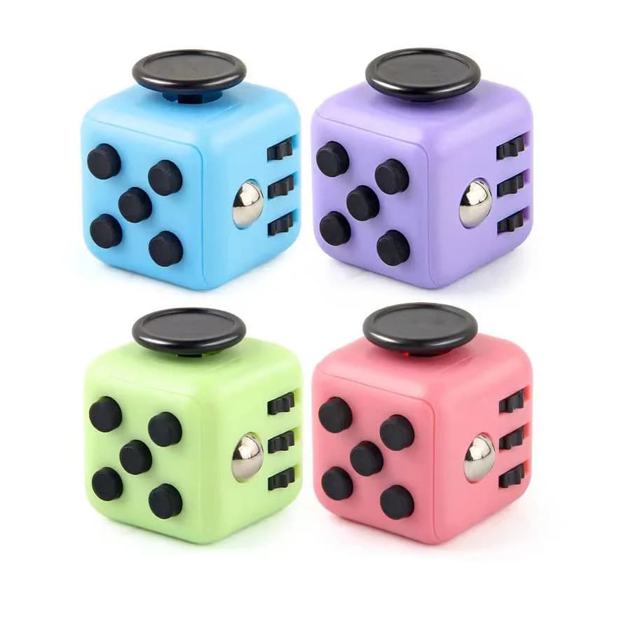 Einfarbige Fidget-Dekompressionswürfel zur Linderung von Stress, Autismus, Angstlinderung, Stressabbau für Erwachsene und Kinder,