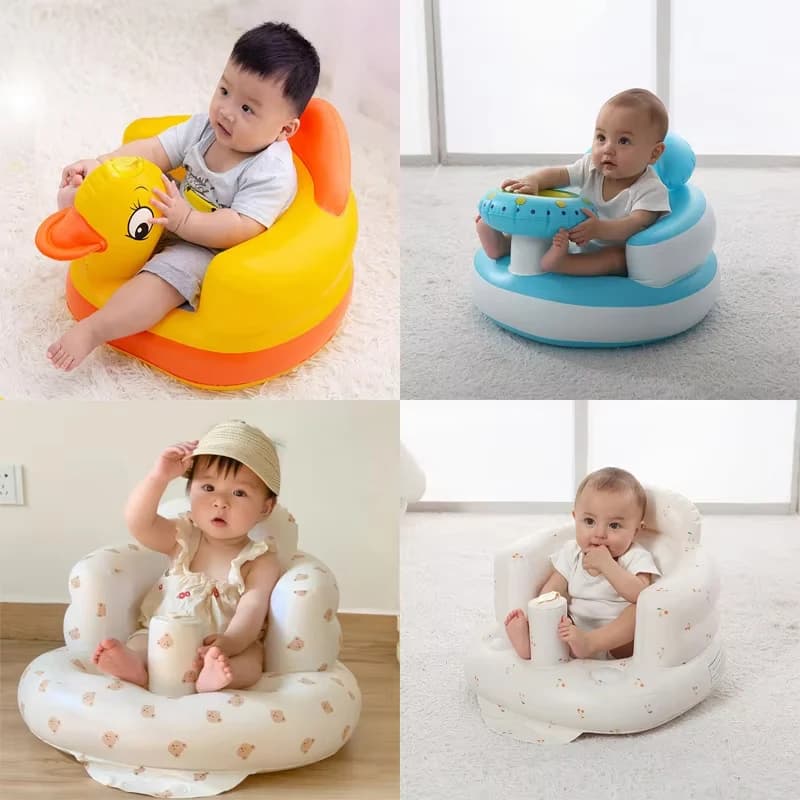 Aufblasbare Babysitze und -sofas Schaukelstühle, Kindersessel Tragbarer Klappbarer Baby-Fütterungsstuhl Badehocker Kleinkind-Sitzgelegenheit