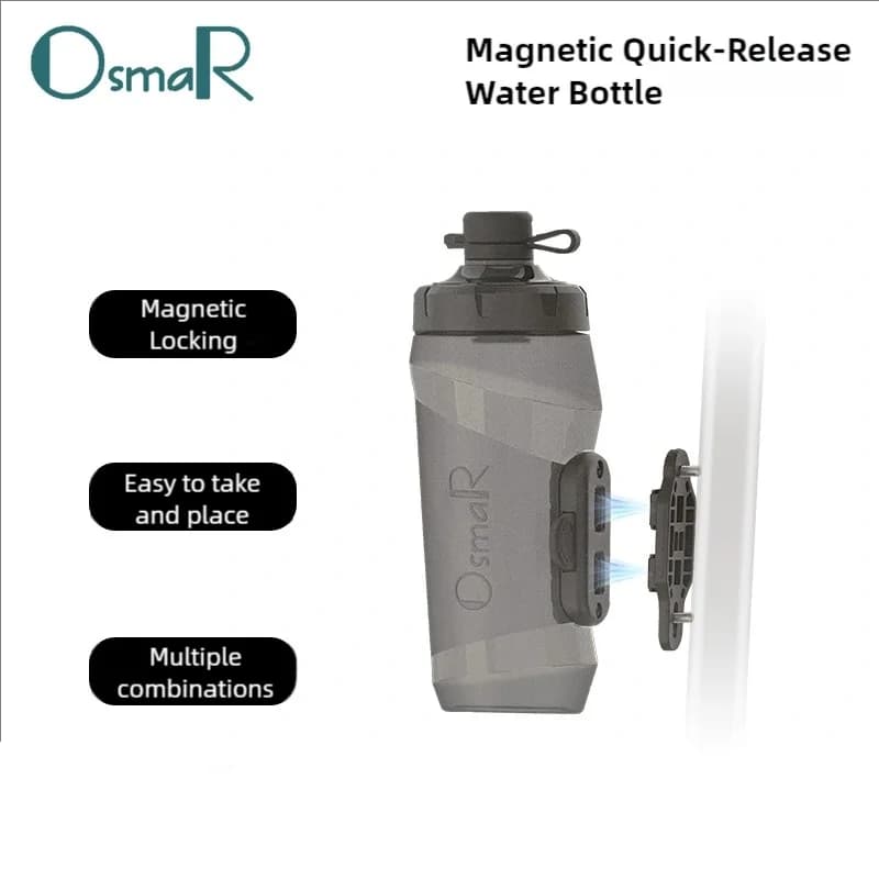 OsmaR Magnets Flasche Fahrrad Schnellverschluss-Wasserflasche, konstruiert 450/600/750 ml, befestigter Flaschenhalter, magnetische Montagebasen