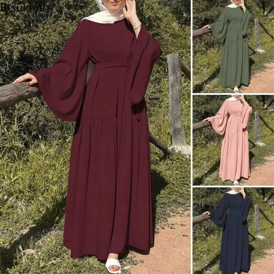 Muslimische Ramadan Kleid Khimar Hijab Abaya Flare Ärmel Islam Kleidung Abayas für Frauen Dubai Kaftan türkische Bescheidenheit Robe Jilbab