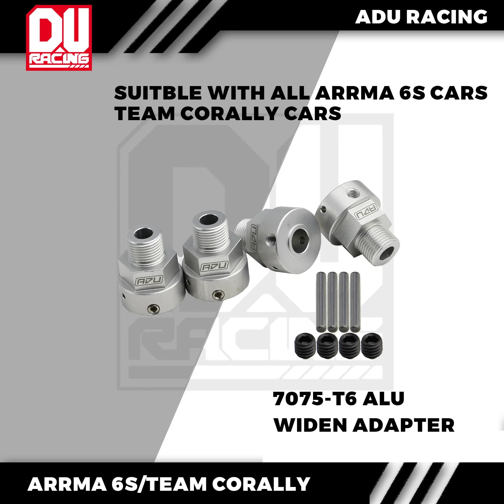 Adu Racing 7075-t6 al 17mm Rad Sechs kant adapter breiter 10mm für Team Corally Arrma 6s