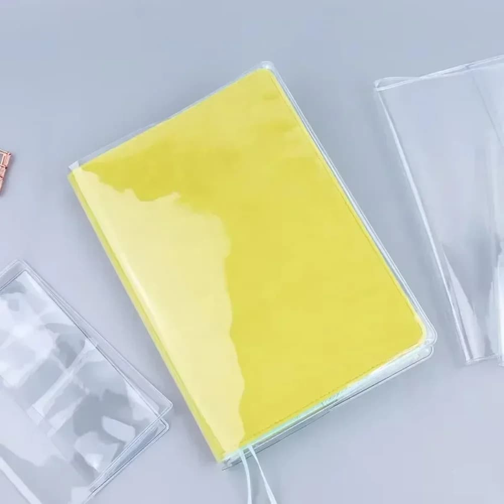 Wasserdichte PVC-transparente Schutzhülle für A6, A5, Notizbuch, Tagebuch, Planer, Buch, Tagebuch, Schutzhülle, Bürobedarf