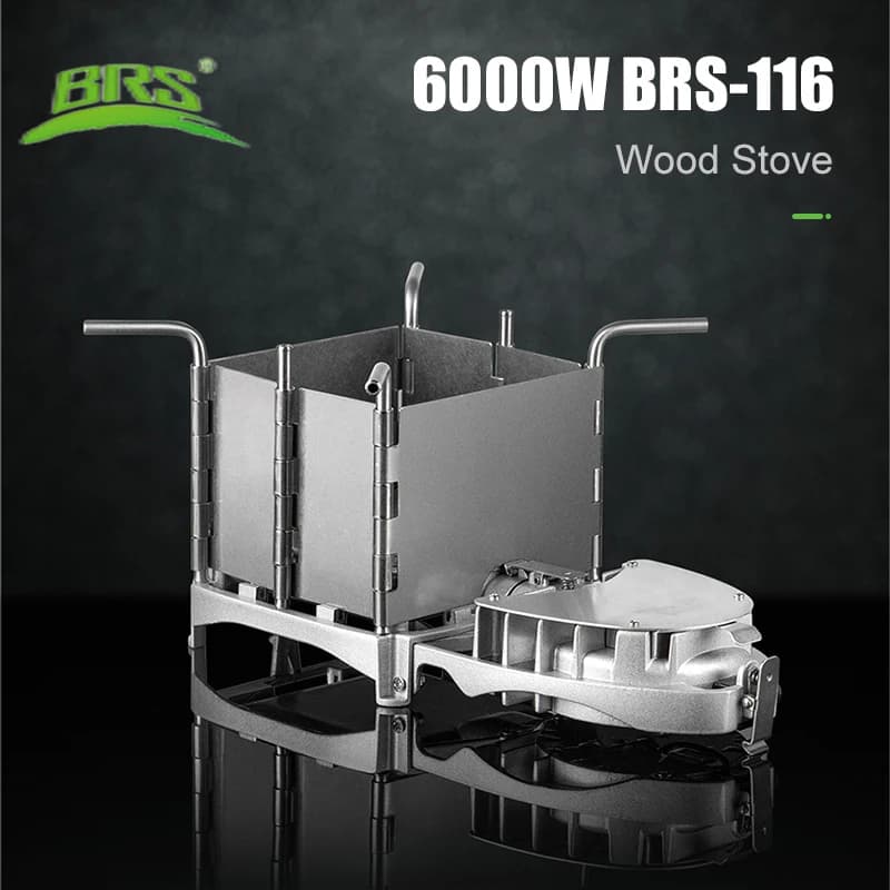 BRS 6000 W Outdoor-Holzofen, faltbar, leicht, Brennholzofen, Holzkohlekocher, Grill, elektronisches Gebläse, Herd BRS-116