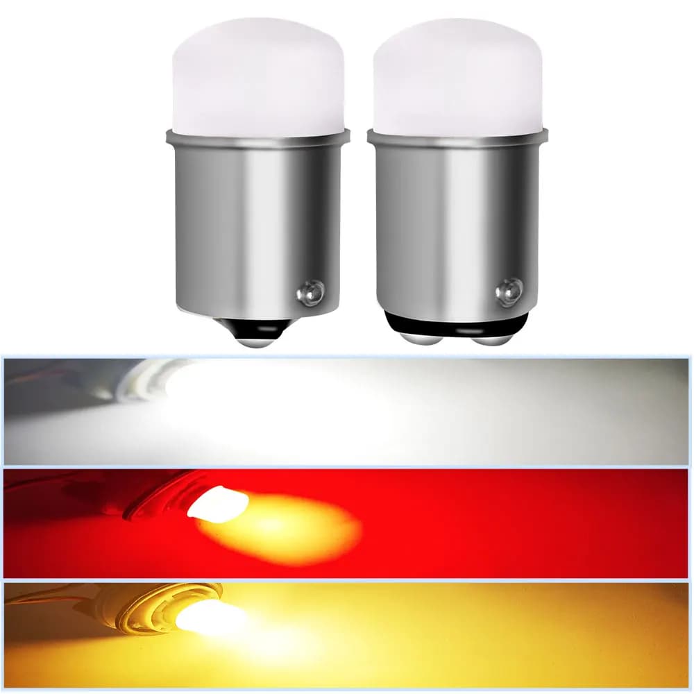 P21/5W BAY15D 1157 P21W BA15S 1156 LED-Glühbirne 12V 3014 9SMD 6500K Weiß Bernstein Auto Brems- Park- Rückfahr- Blinklichter