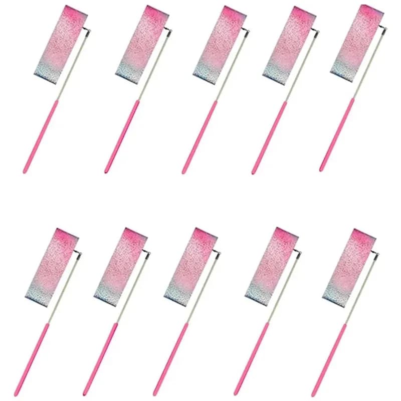 10 Stück 2M/4M Rhythmische Gymnastik Ausrüstung Ballett Streamer Tanzband Rhythmischer Twirling-Stab Regenbogen-Stab Training Blinkender Stern