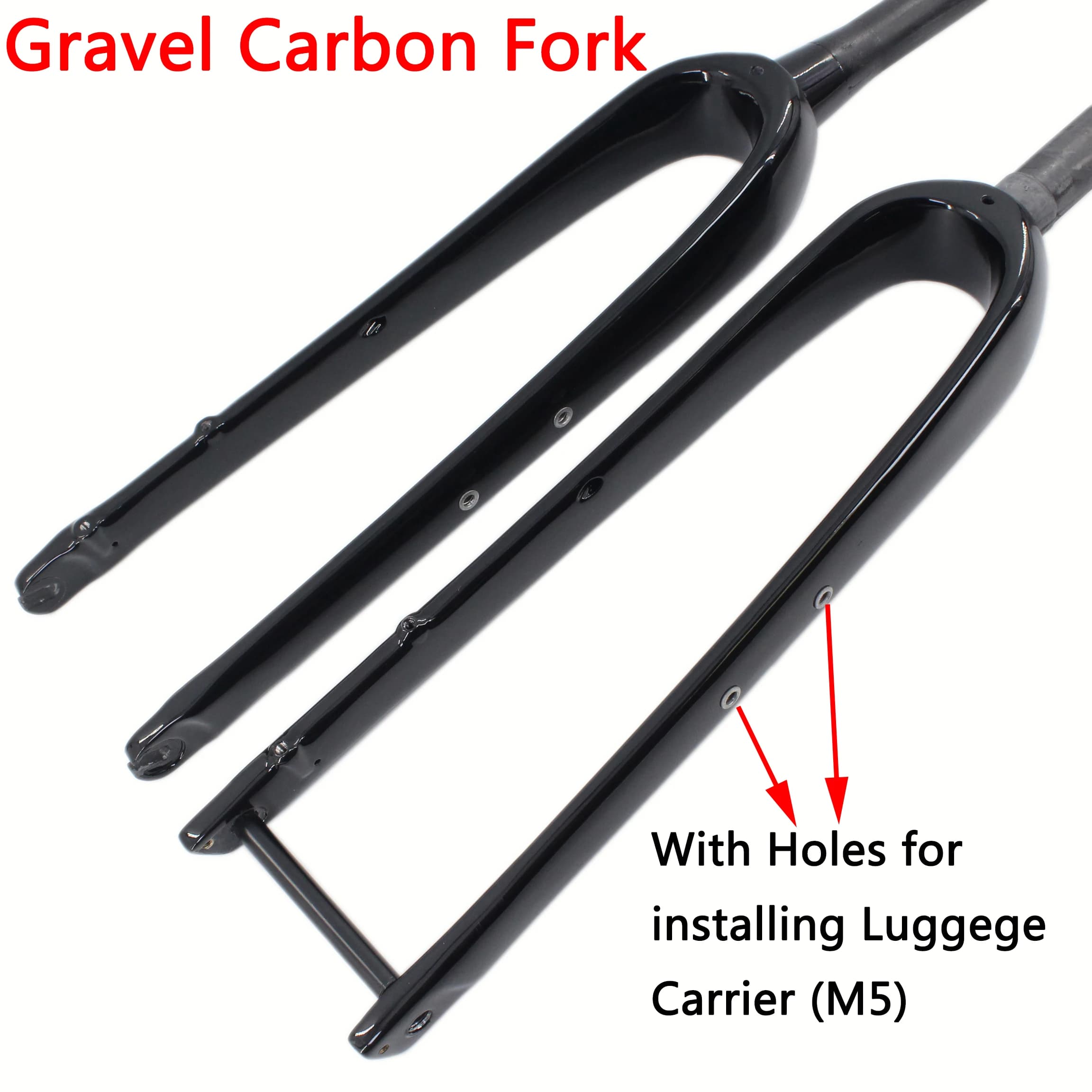 Neue 700C Gravel Rennrad Volle Carbon Faser Cyclocross Reise Fahrrad Flache Scheibenbremse Gabel Mit Loch Für Gepäckträger