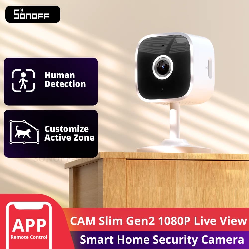 SONOFF CAM Slim Gen2 Smart Home Sicherheitskamera 1080P Menschenbewegungserkennung Nachtsicht Audio Auto Track Motion Videoaufzeichnung