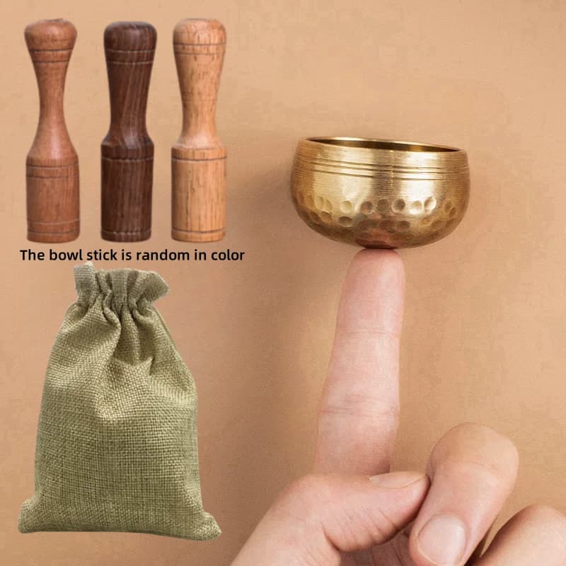Miwayer Mini-Klangschale, Nepal, handgefertigt, tibetischer Buddha, Daumen-Klangschale, Musik, Meditation, Yoga, religiöses Zubehör, Stressabbau