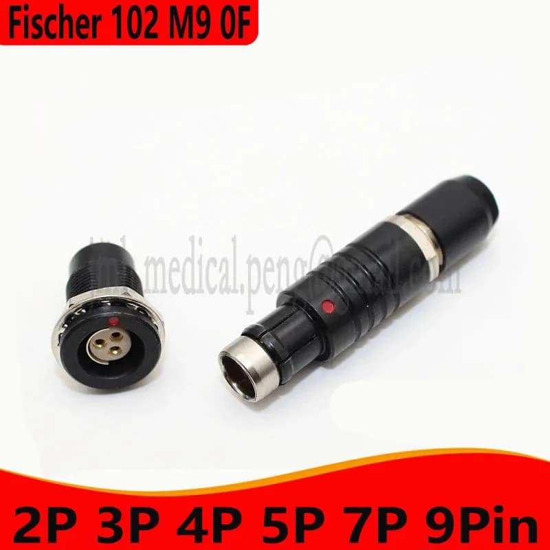 Schwarz Fischer 102 M9 0F 2 3 4 5 7 9 Pin Push-pull-verriegelung Schwimm Männlichen stecker Lnterne Muttern Fixierung Buchse Anschluss