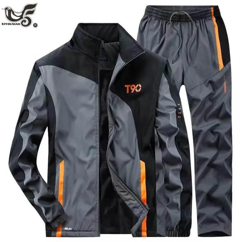 Hoodies & Sweatshirts Trainingsanzug Männer Sets Frühling Herbst Gym Jogging Laufen Sport Anzüge Jacke + Jogginghose Männer Marke Kleidung