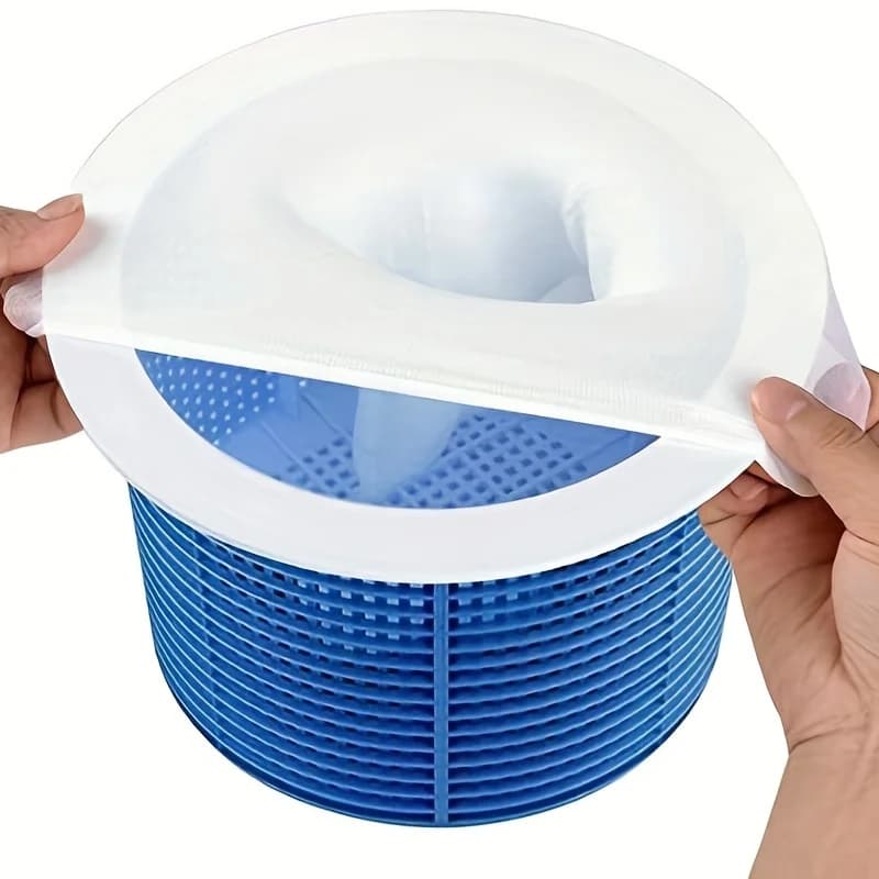 ​ ​ 5–50 Stück Pool-Skimmer-Socken – wiederverwendbare Feinmaschinenfilter für Skimmerkorb |   Zubehör für die Poolreinigung aus Nylon ​