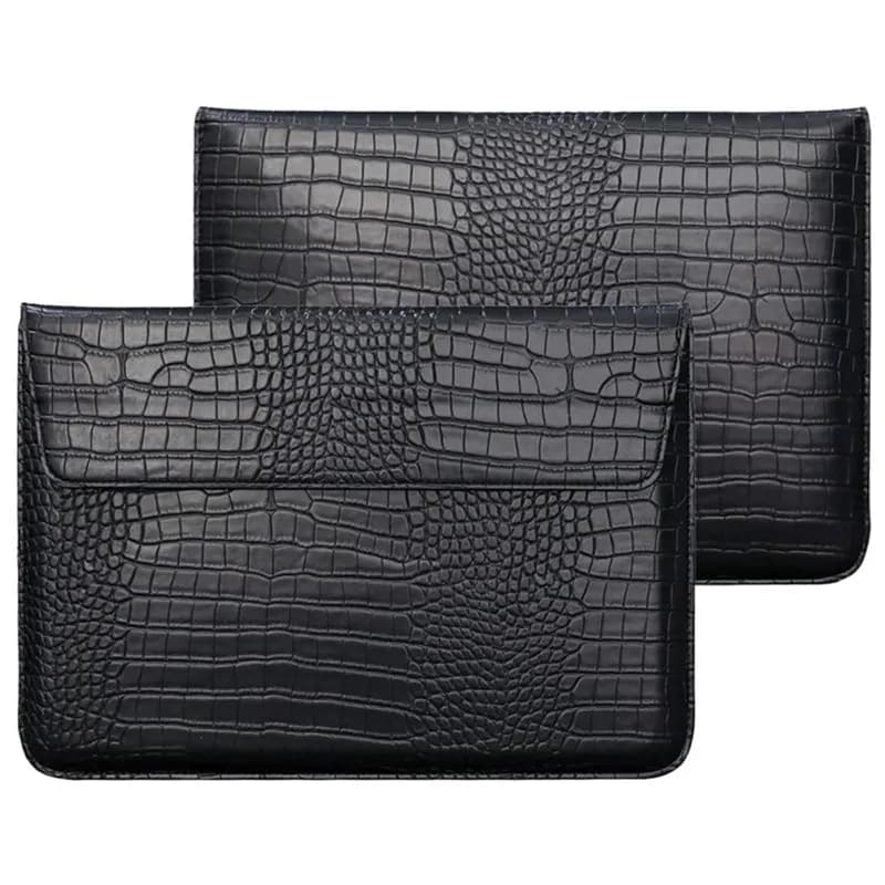 Krokodilleder Flip Case Tasche Laptop Hülle für MacBook Air 13 14 15 16 Zoll M5 M4 M3 M2 Chip Mac Book Pro Cover Zubehör