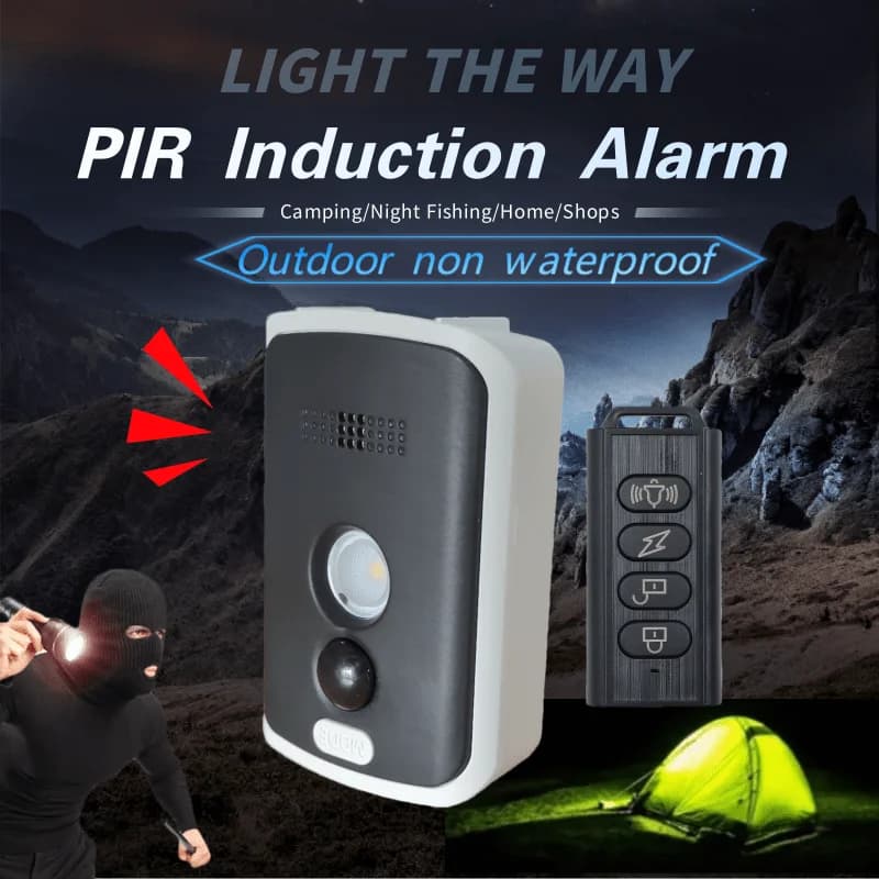 Drahtlose PIR Infrarot Thermo Alarm Fernbedienung Outdoor Camping Anti-Tier Alarm Menschlichen Erkennung Sensor