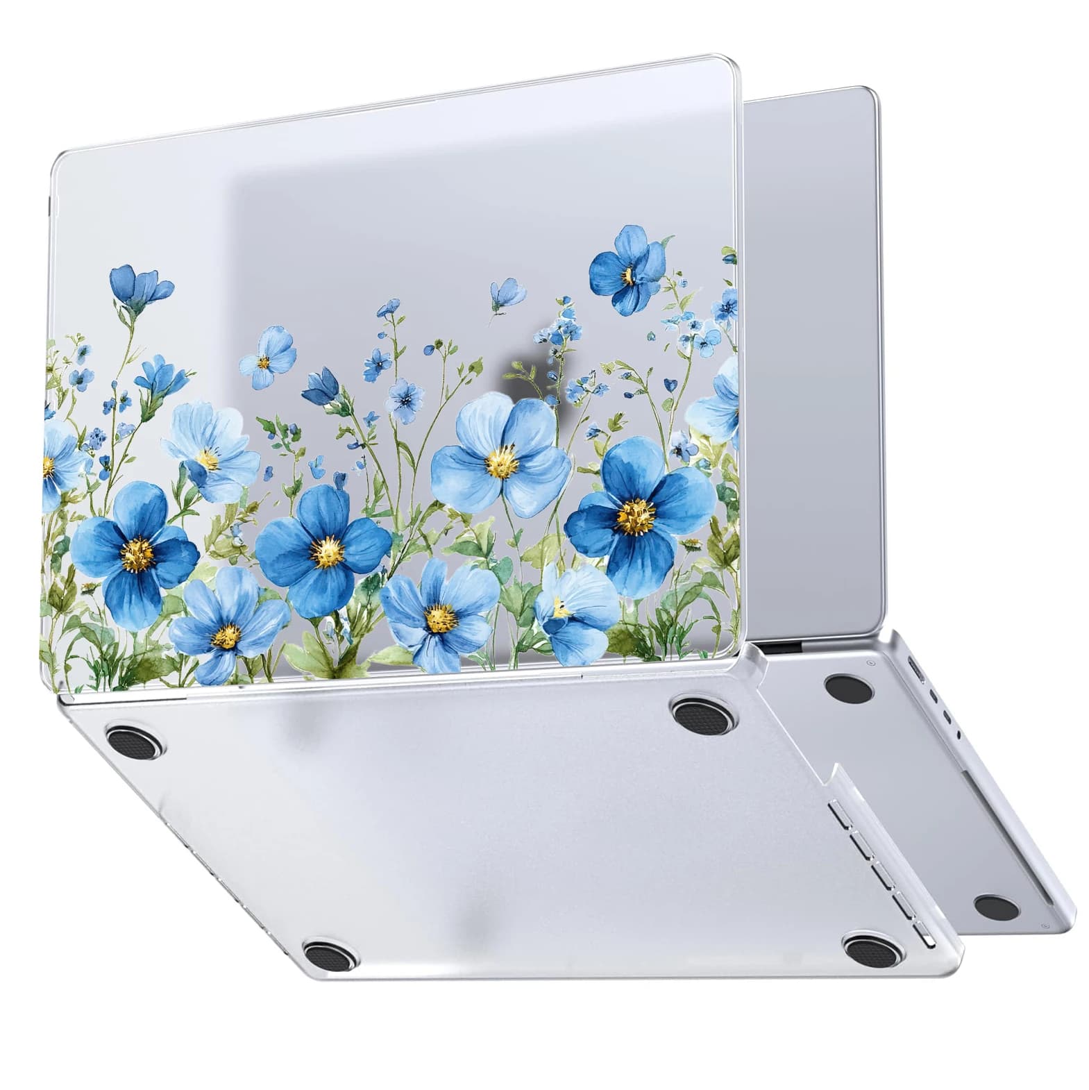 Ultradünne bedruckte Laptoptasche für MacBook Air 13 M2 2022, Funda-Hülle für MacBook Pro 13 14 16 15,3 2025, Blumen-Tierdruck-Abdeckung