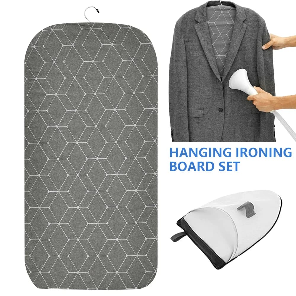 Hängendes Bügelbrett, tragbar, faltbar, für Reisen, Kleidung, Dampfbrett mit Bügelhandschuh, hängendes Dampfgarer-Pad für Reisen und Zuhause
