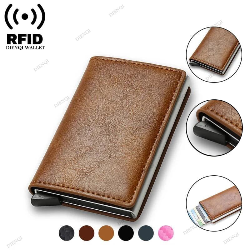 Diebstahlsichere RFID-Kreditkartenhülle Smart Minimalistische Geldbörse für Männer und Frauen Schlanker Bankkartenhalter Geldbeutel Bargeld