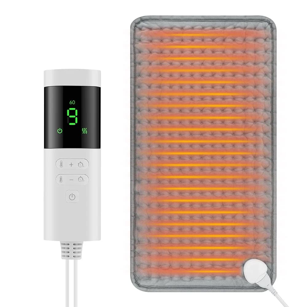 Elektrisches Heizkissen, Haustier-Wärmematte mit 9 Stufen, konstante Temperatur, 4-Modus-Timer, Körperwärmung, Thermomatte für Bauch, Hand,