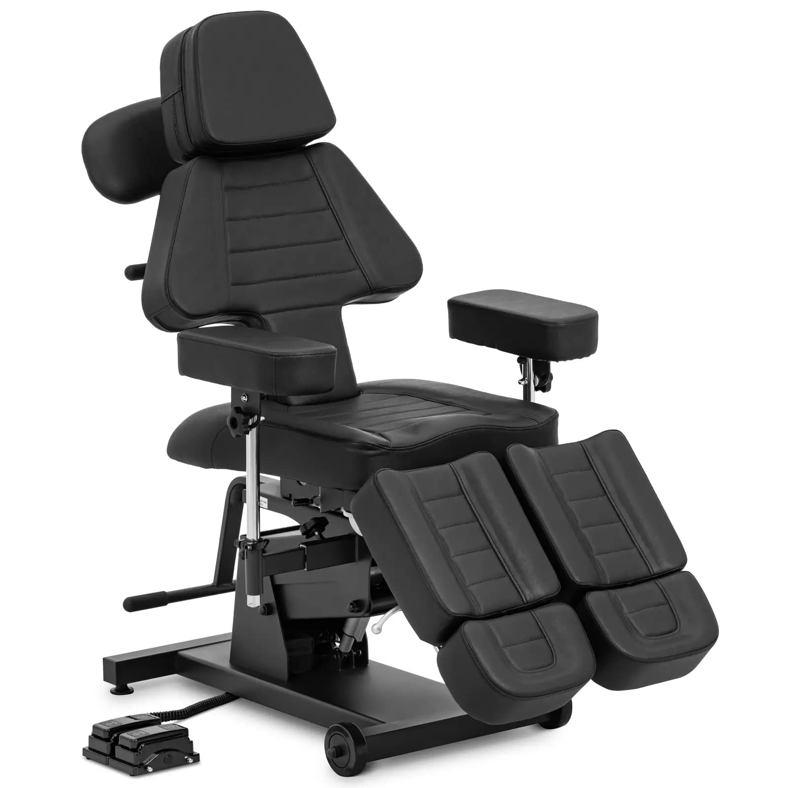 Tattooliege Höhenverstellbar 300 kg Fußpedal Schwarz - Tattoobedarf by Physa