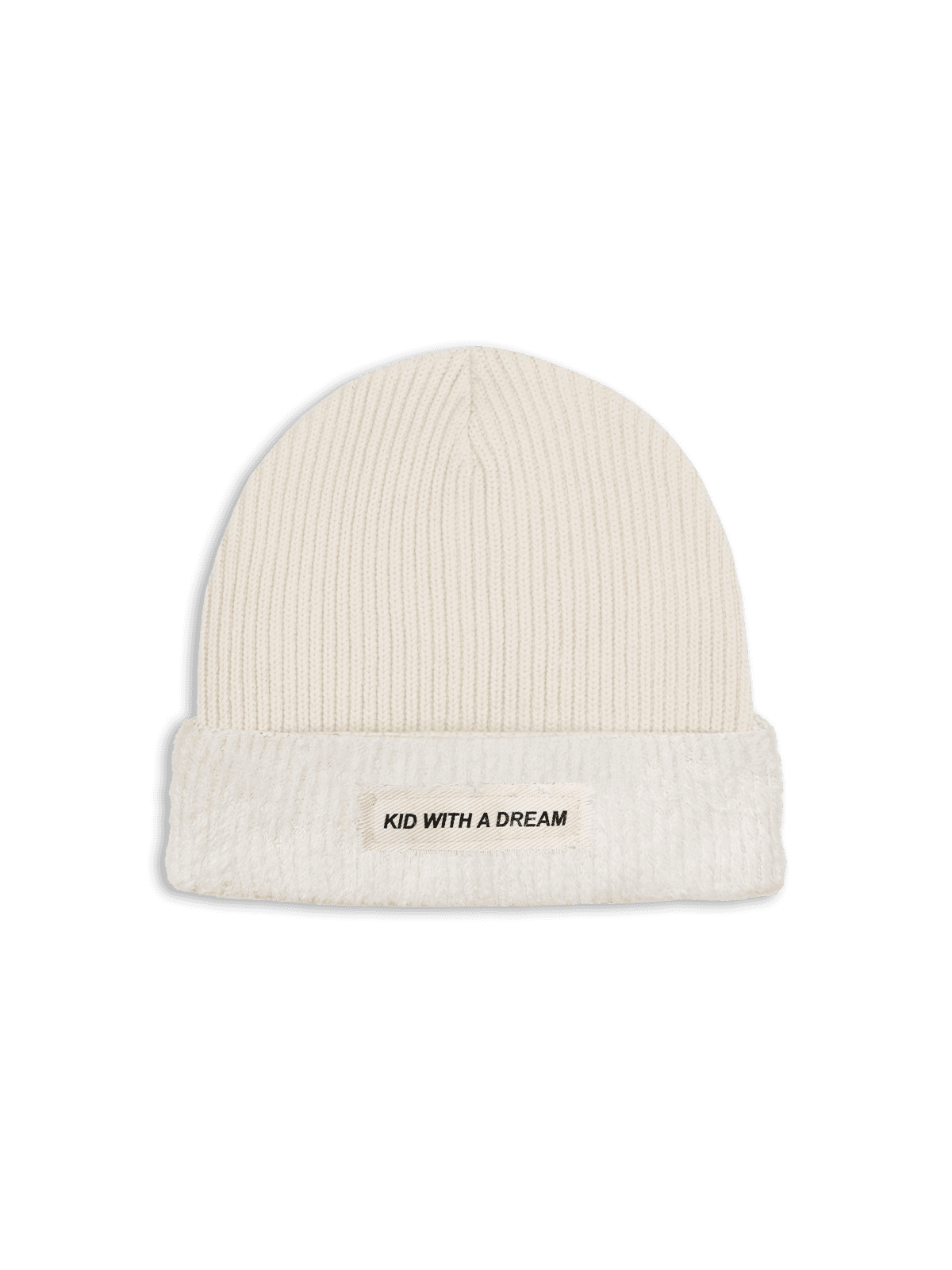 Fluffy Beanie Offwhite Kid With A Dream