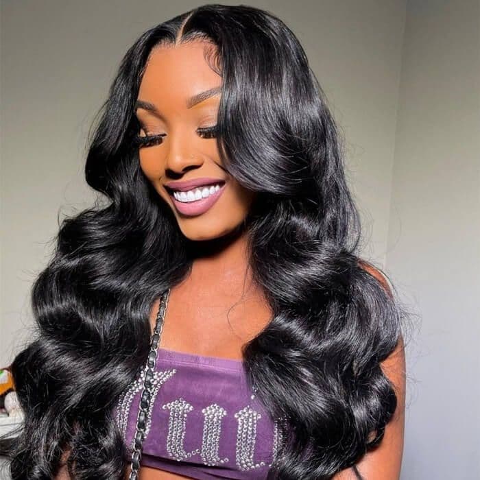 Pre-Plucked Body Wave 4x7 Top HD Lace Wigs Made By Hair Bundles With Closure
