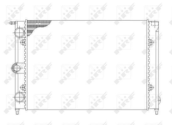 Nrf Kühler, 430 x 322 mm [Hersteller-Nr. 58697] für VW