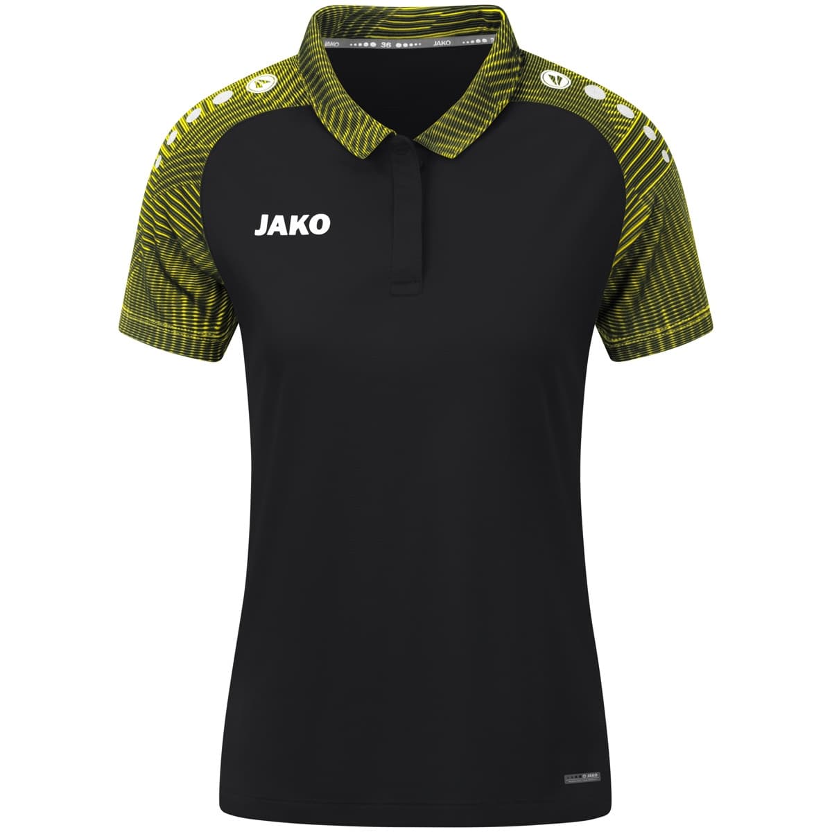 JAKO Polo Performance (schwarz/soft yellow / Größe 140 / Kinder)