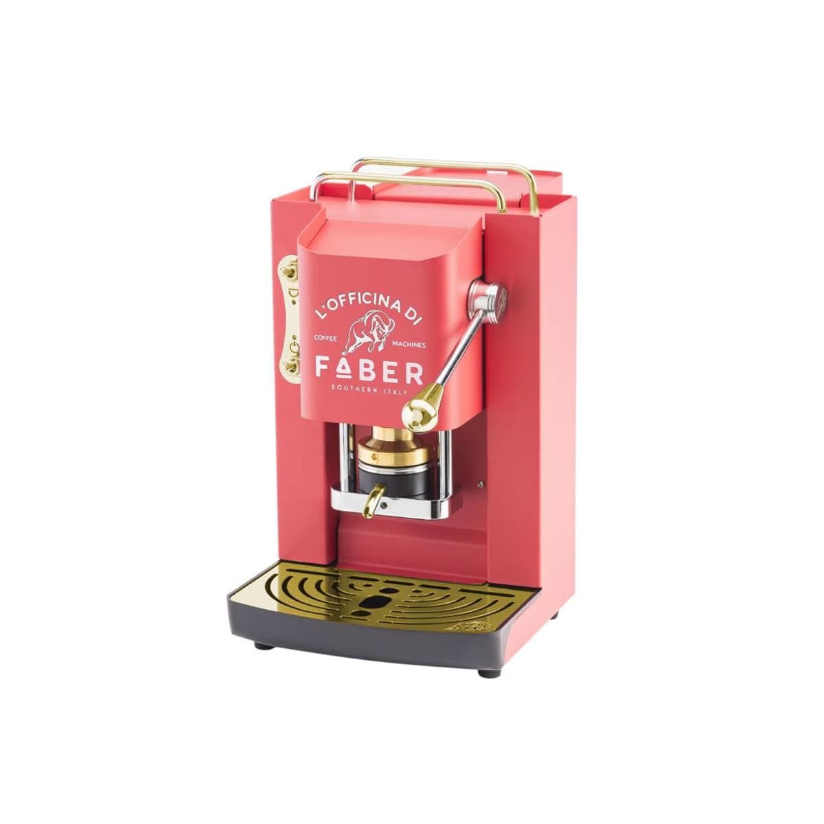 Faber Italia Pro Deluxe Procherrybasott Pad-kaffeemaschine 44 Mm, Rot