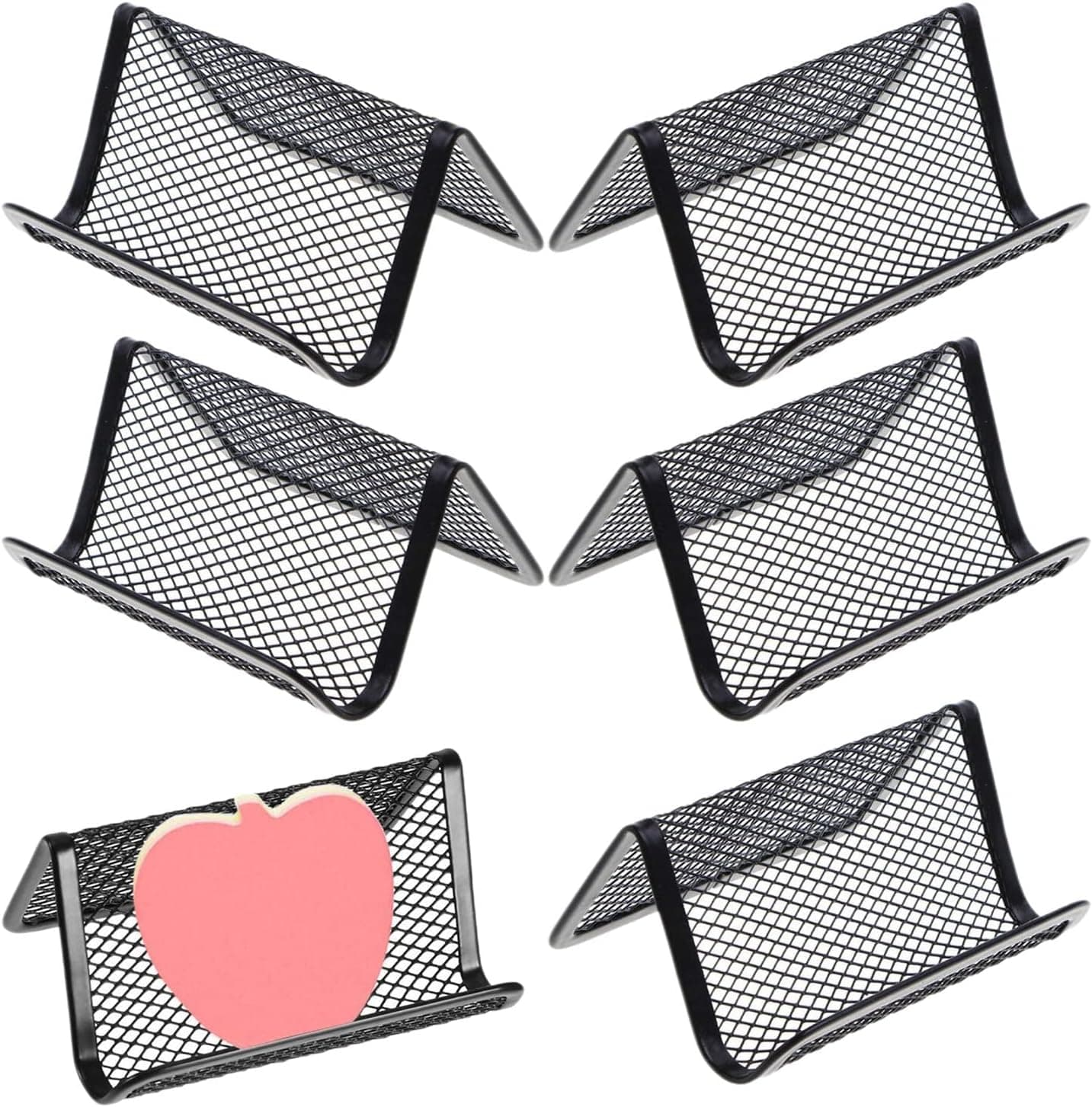 Shining House - Stück Mesh-visitenkartenhalter, Metallgeflecht-visitenkartenhalter, Metall-visitenkartenständer Für Das Büro