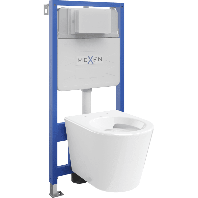 Wc-unterputzmontageset Felix Slim Rahmen Mit Wc Rico, Weiß - 6103372xx00 - Mexen