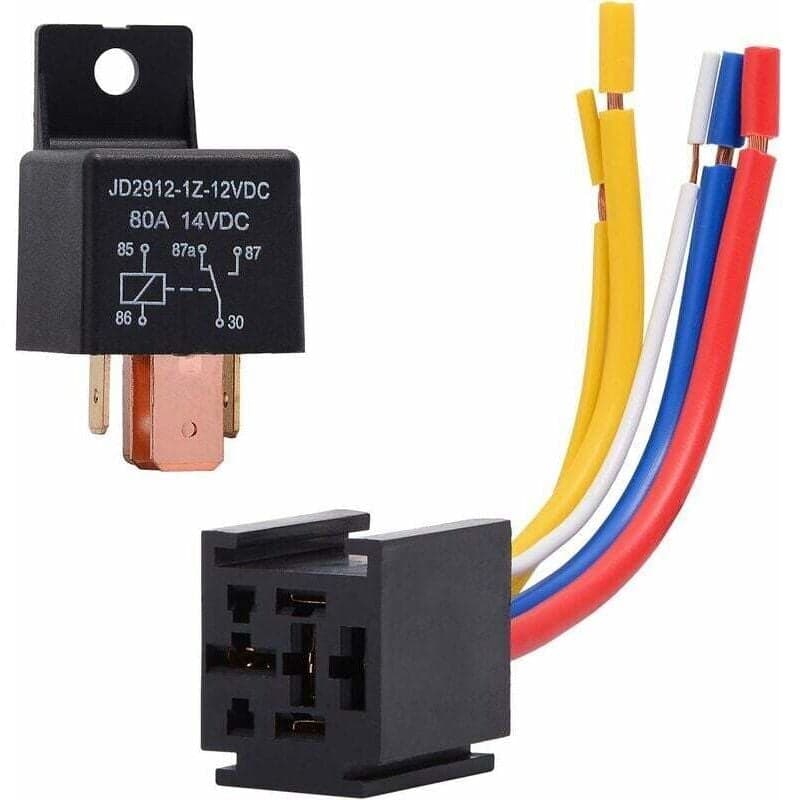Relé De 5 Pines De 12 V Y 80 A Para Automóviles Y Camiones. Interruptor De Encendido/apagado De Alta Resistencia, Normalmente Abierto. Incluye