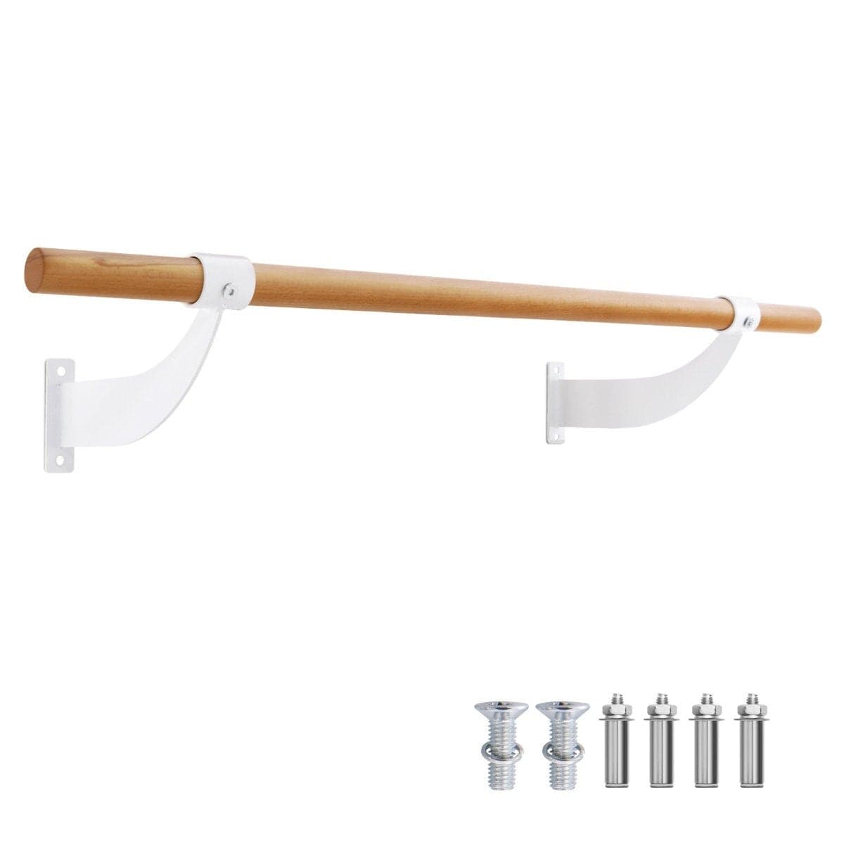 120 Cm Lange Ballettstange Aus Holz Inkl Wandabstand Wandmontage Tanzstange Natur