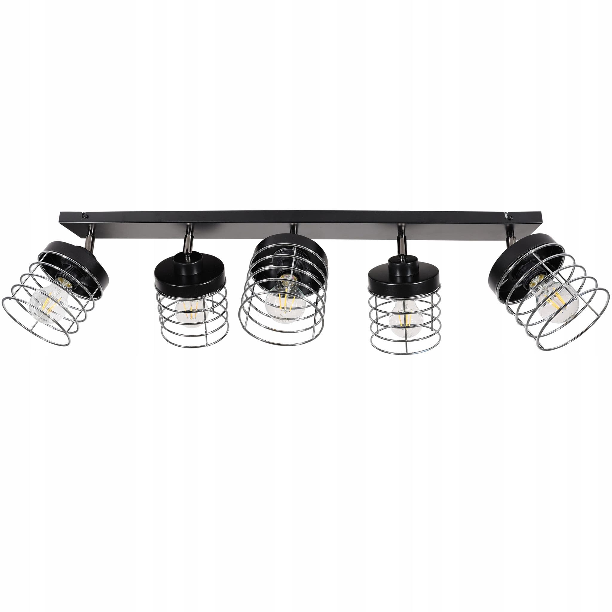 Deckenleuchte Mit Drahtschirm, Verchromt, Led