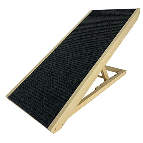 Hunderampe 60cm Hundetreppe Für Kleine Hunde & Kätze Höhenverstellbar Haustierrampe Von 30cm Bis 60cm Einstellbar Katzenrampe Rutschfesten Typ A