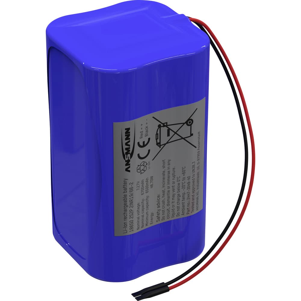 2s2p Akkupack 4x 18650 Kabel Li-ion 7.2 V 6700 Mah - Ansmann