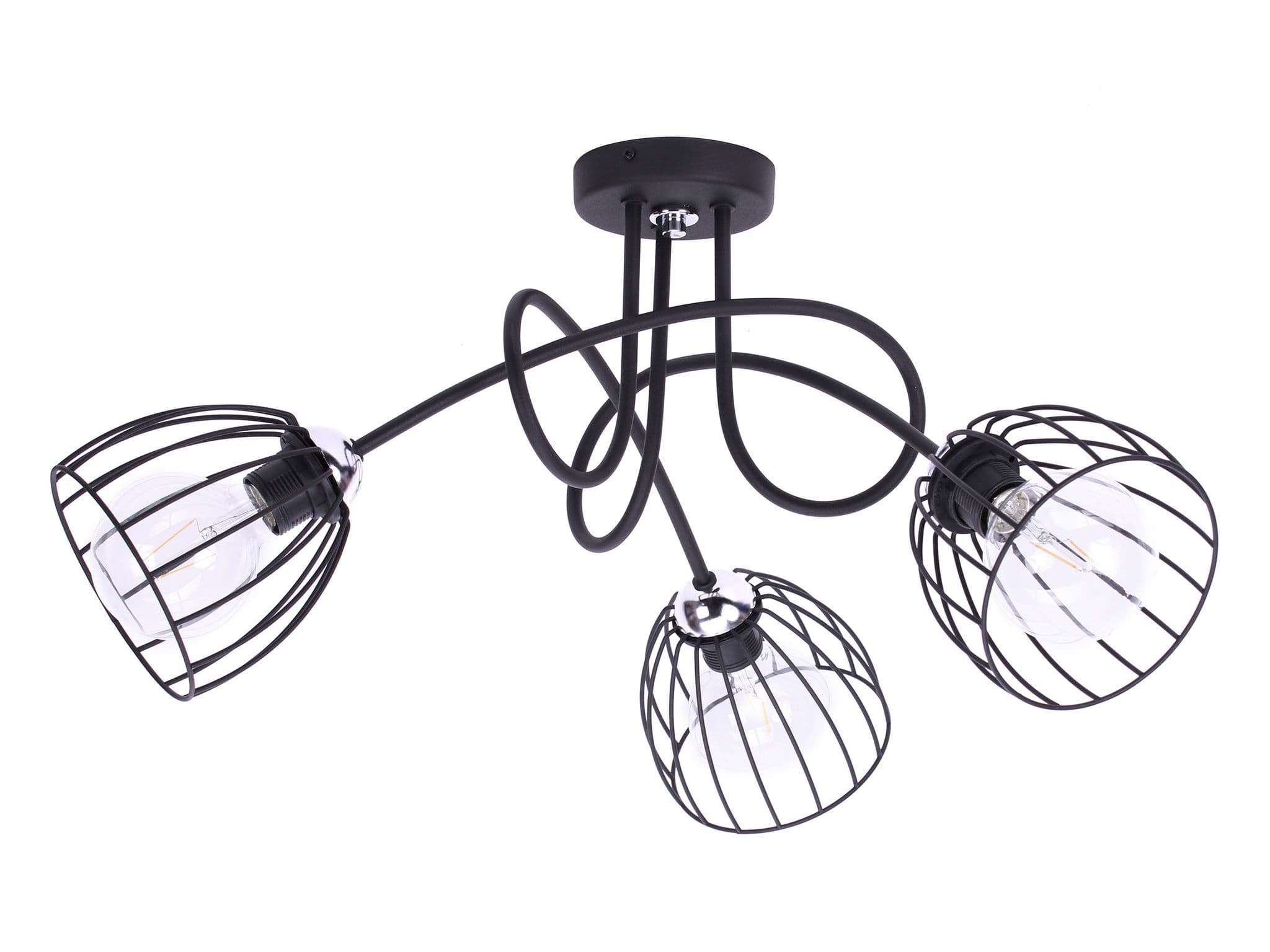 Loft Deckenpendelleuchte Aus Chromdraht, Led E27