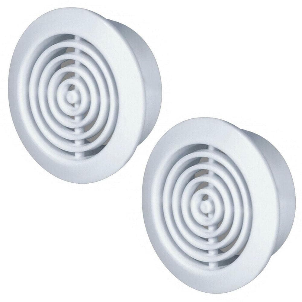 Weißes Lüftungsgitter Für 45 Mm Öffnung, 2 Stück.