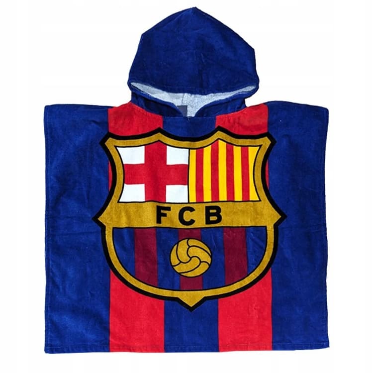 Fc Barcelona Handtuch Badeponcho 60 X 120 Cm, Baumwollbezug
