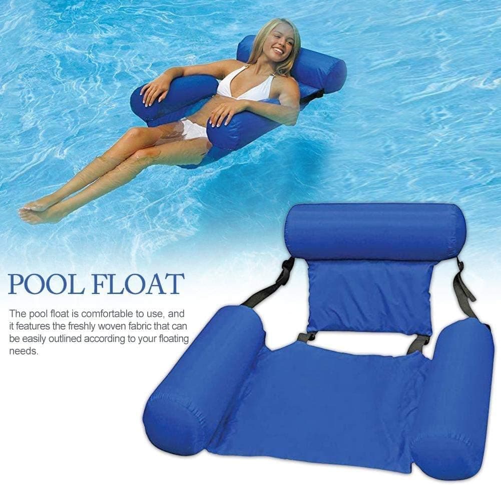 Minkurow Aufblasbares Badebett, Wasserhängematte 4 In 1 Liege Luftmatratze Für Schwimmbad Lounge Aufblasbare Pool Hängematte Aufblasbare Pool
