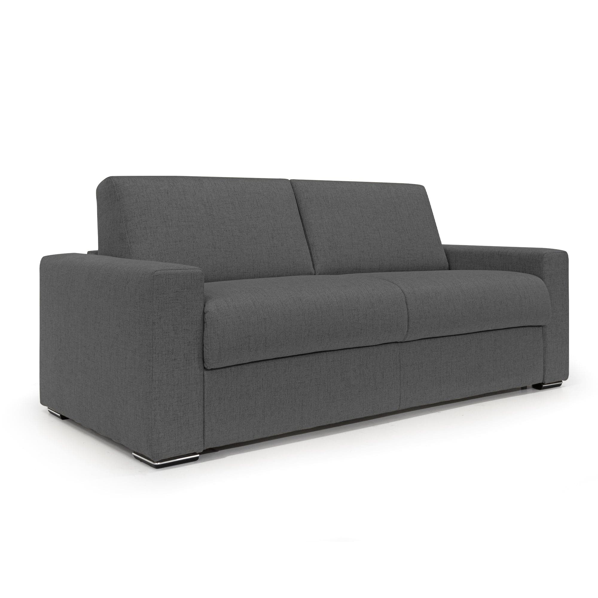 Divani.store - Nixon Schlafsofa Mit 20 Cm Matratze Aus Wasserfestem Stoff T03 200 Cm (mat. 140x197) Anthrazit