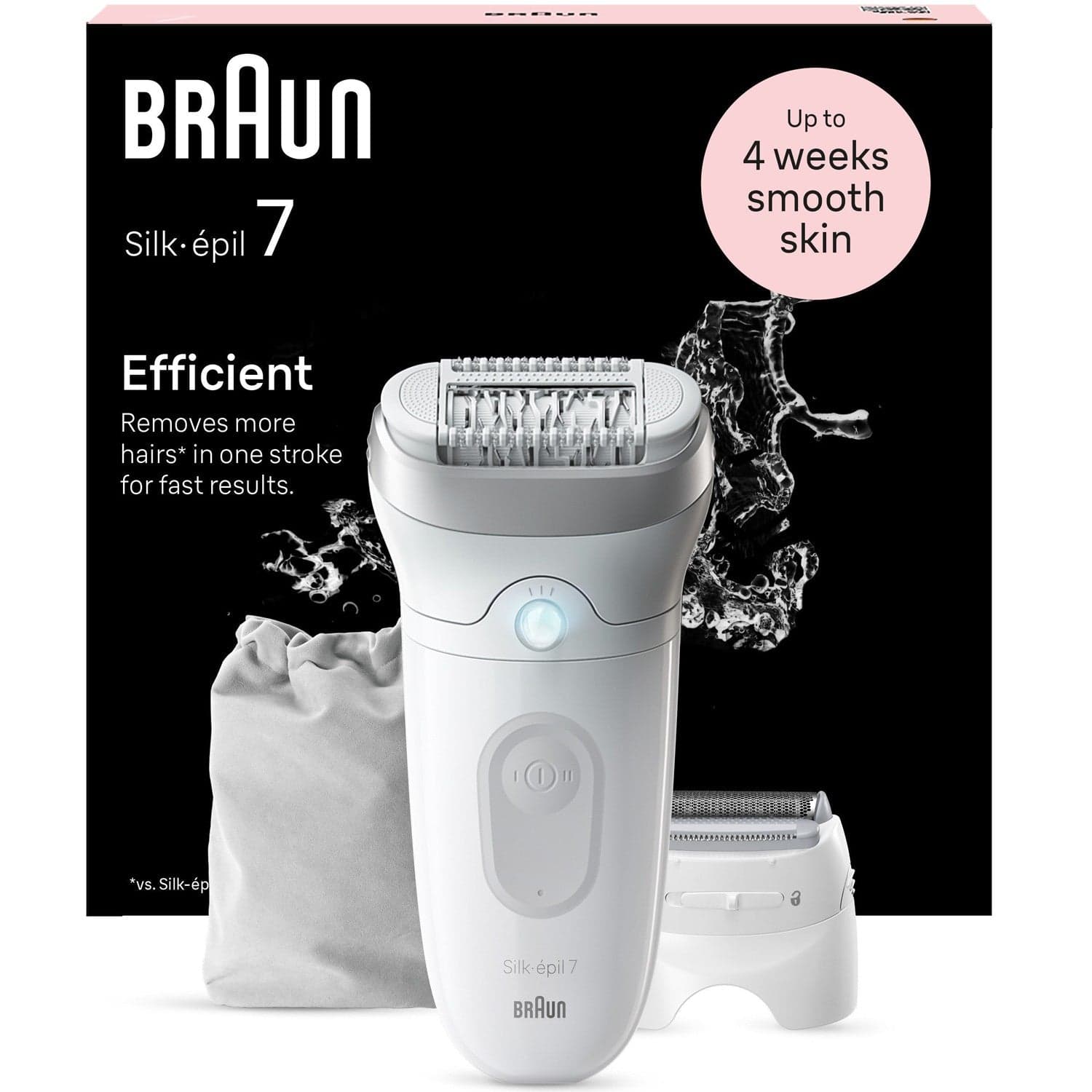 Braun Silk-épil 7 Epiliergerät Grau-weiß Microgrip
