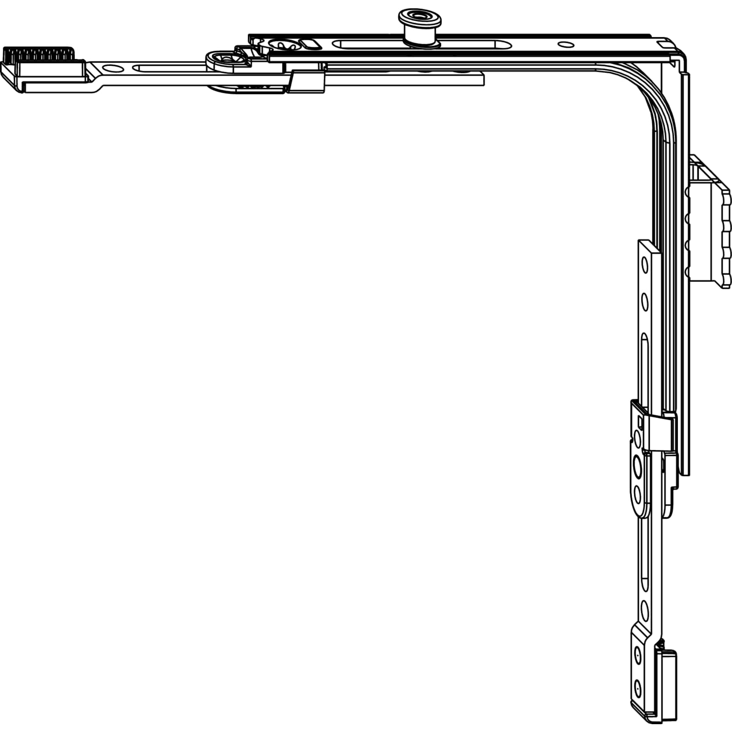 Maco - Mm Eckumlenkung Sfg 2-flg 1is 1 Schließteil Silber (222210)