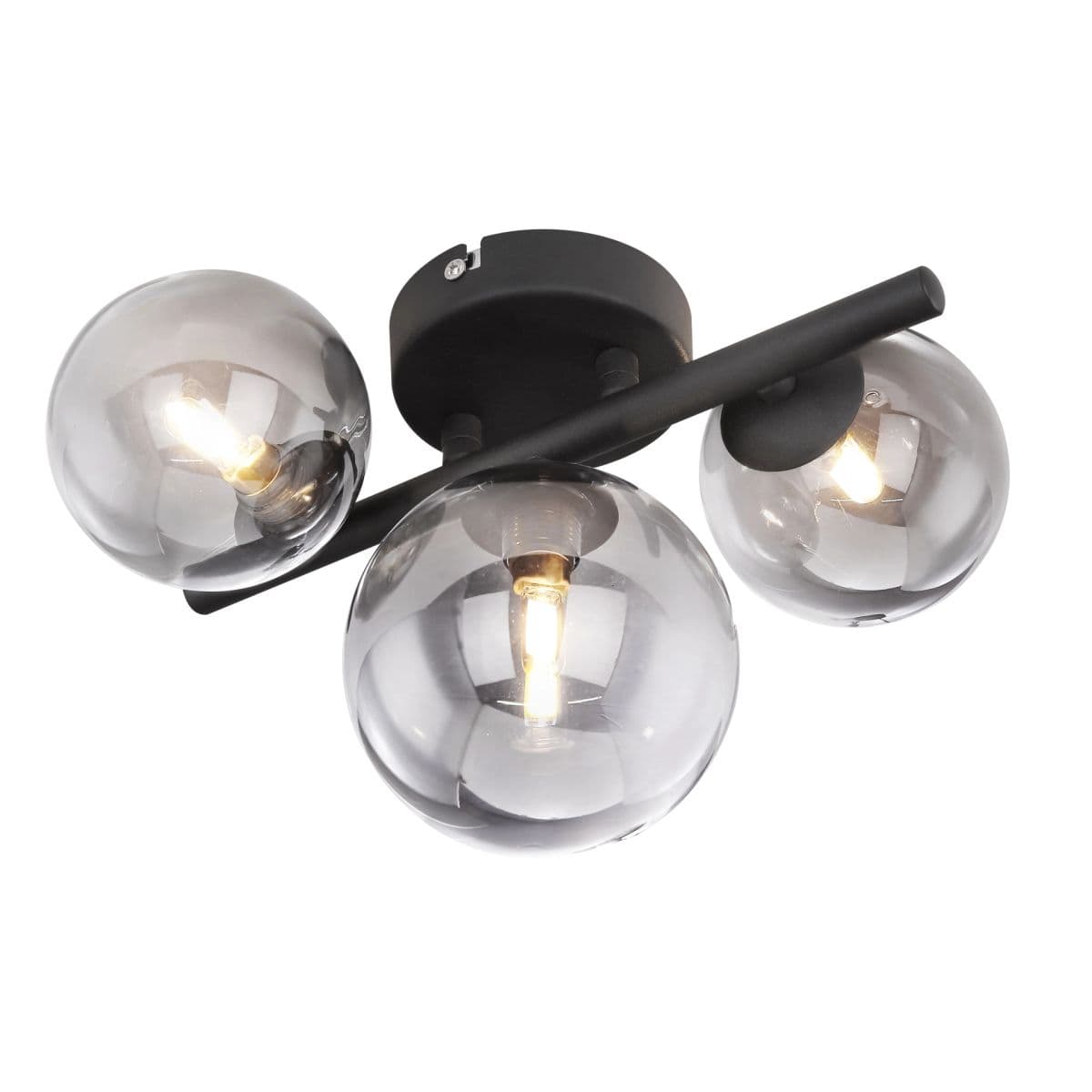 Globo - Deckenleuchte - Riha - Schwarz - Glas - Buntglaslampe -