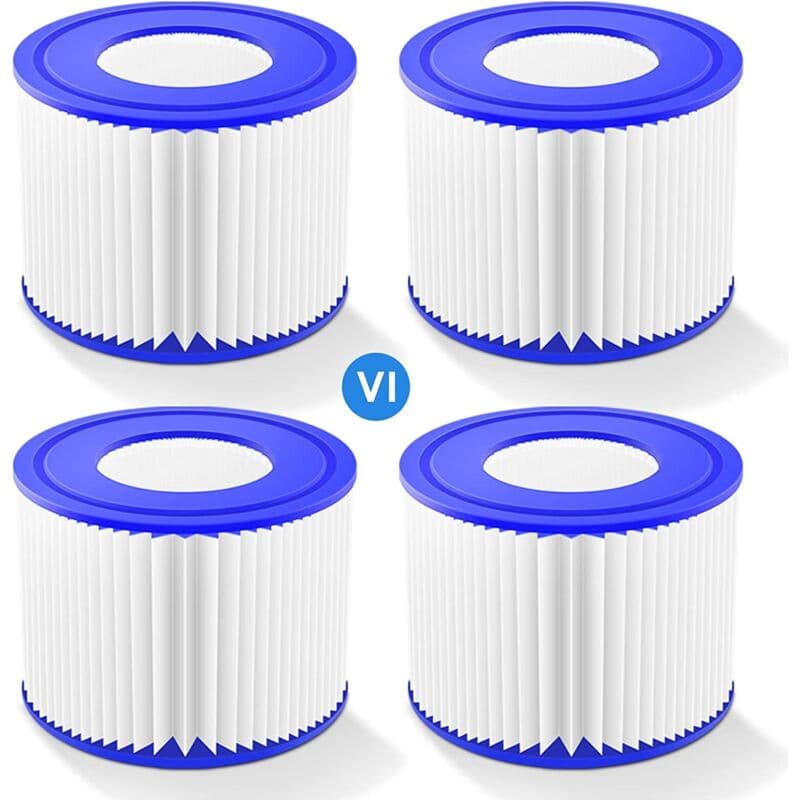 Kzq - 4-teiliges Plissee-filterelement Für Bestway Vi Poolreiniger, Kompatibel Mit Intex Bestway Filter