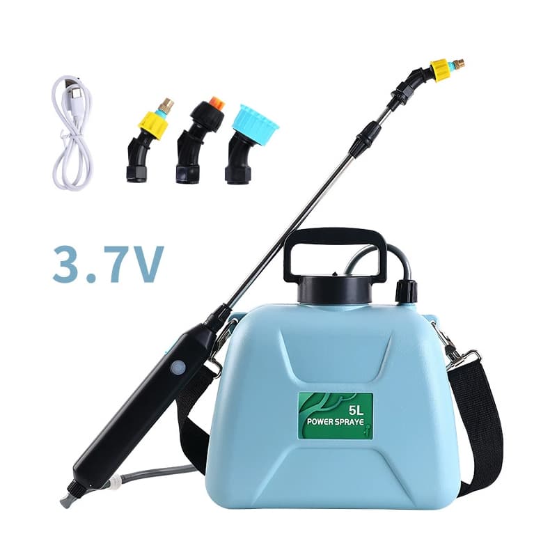 Aiperq - Elektrischer Gartensprüher Mit 3 Verstellbaren Düsen, Usb-aufladung, Pflanzenschutzsprüher Für Garten, Unkrautjäten Und Autowäsche (5 L