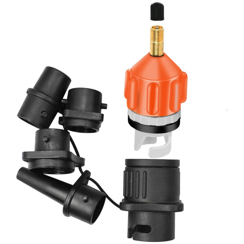 Sup-pumpenadapter Standard-ventiladapter Mit 4 Düsen Für Aufblasbare Ruderboote, Stand-up-paddleboards Und Kajaks (orange)